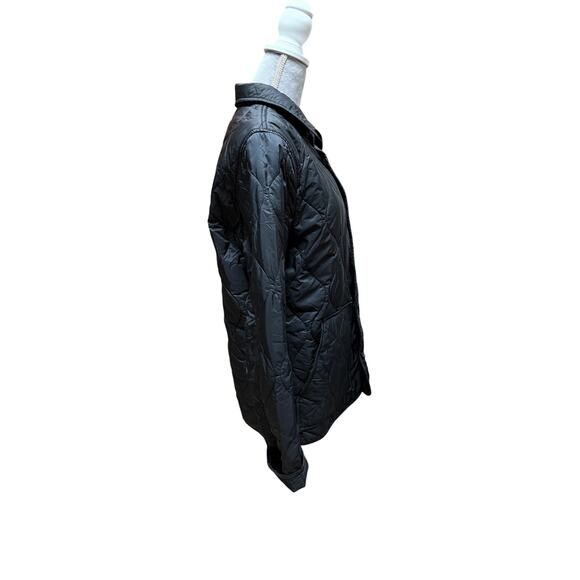 BANANA REPUBLIC Quilted Button-Up Jacket Black Size M - Picture 3 of 8